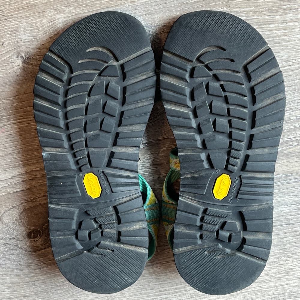 Chaco Z/1 Classic Sandals Womens 9 Taco Chaco Teal Yellow Vibram Hiking Shoes - Picture 7 of 7